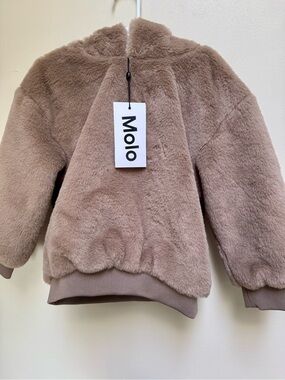 Molo Kids Plush Faux-Fur Hoodie